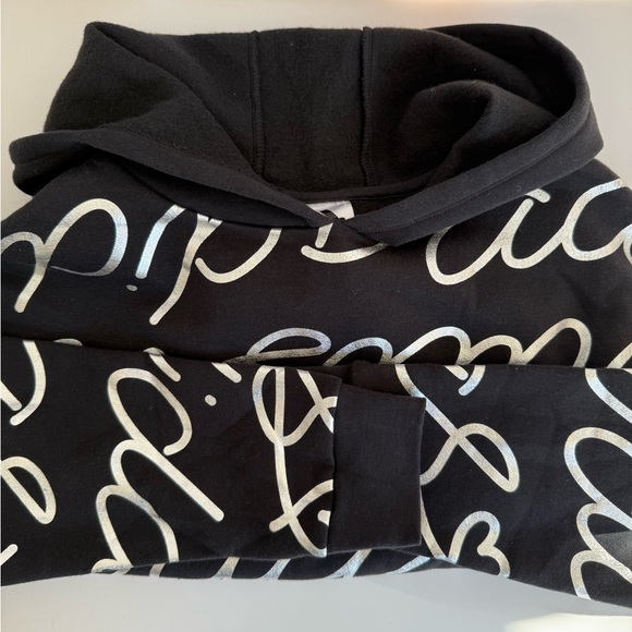 Adidas Girls Size 14 Script Fleece Pullover Hoodie - Picture 3 of 5